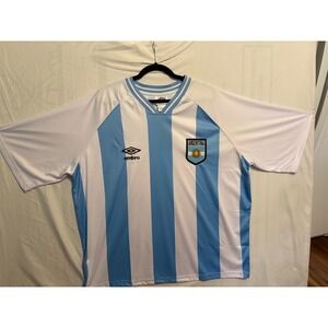 Umbro Argentina Soccer Jersey Mens XL Blue White Striped National Team Shirt NWT